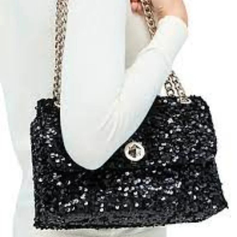 Kate Spade New York Natalia Sequin Small Flap Crossbody Bag NWT